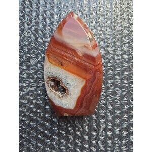 4.25" Freeform Natural Carnelian Druzy Crystal Healing Energy